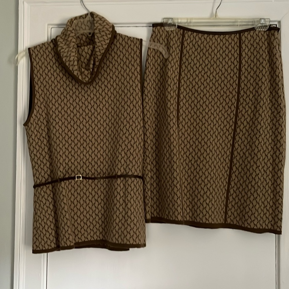 NINE WEST Belted Skirt Ensemble